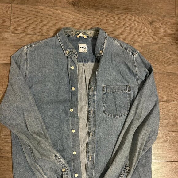 Zara Other - Zara Light Blue Denim Shirt - L